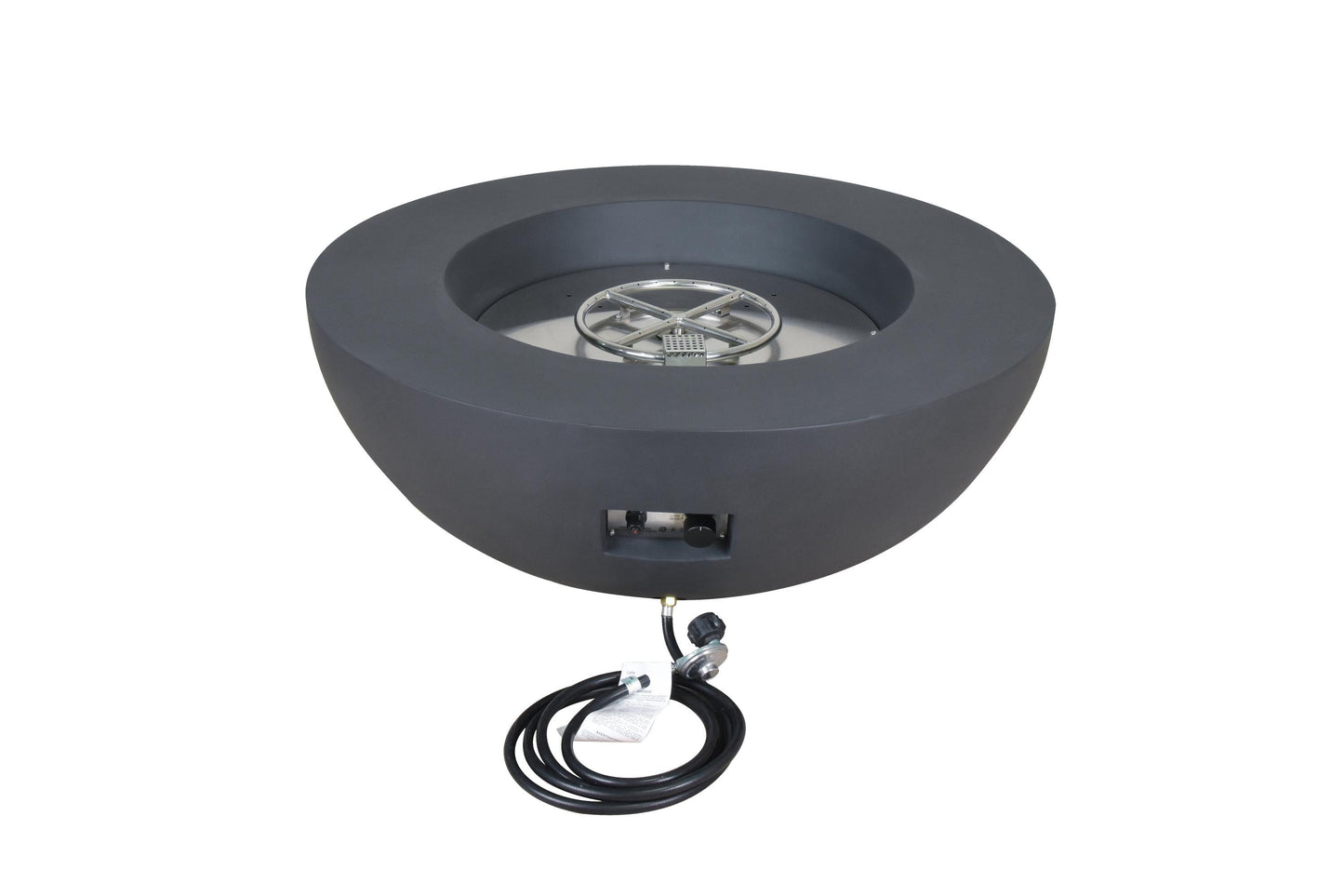 Elementi Lunar Bowl 42" Round Dark Gray Concrete Liquid Propane Fire Table
