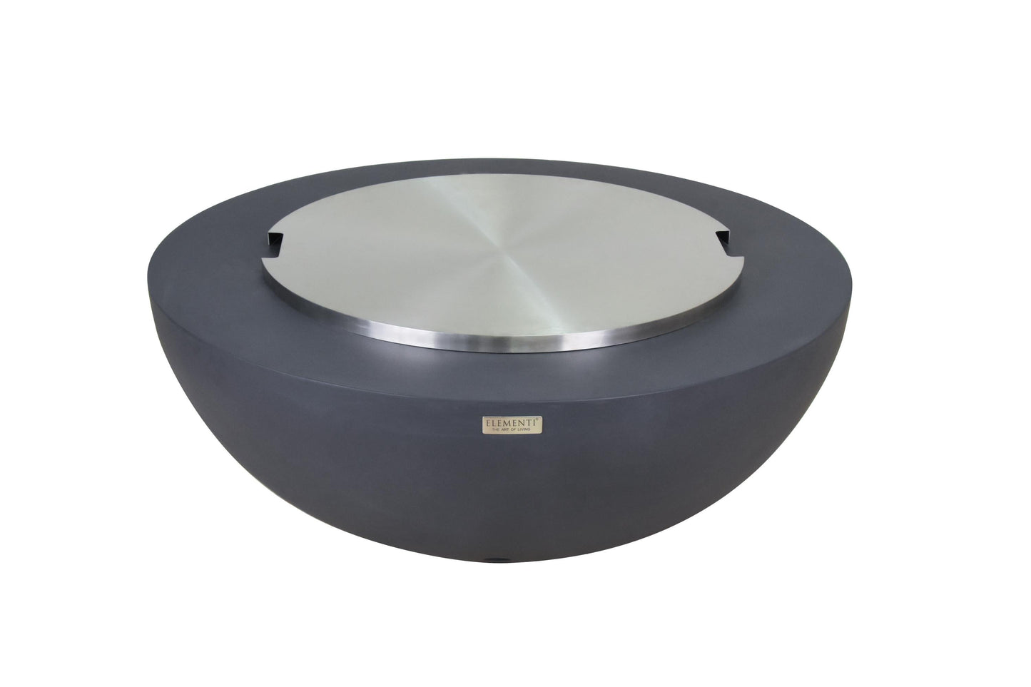 Elementi Lunar Bowl 42" Round Dark Gray Concrete Liquid Propane Fire Table