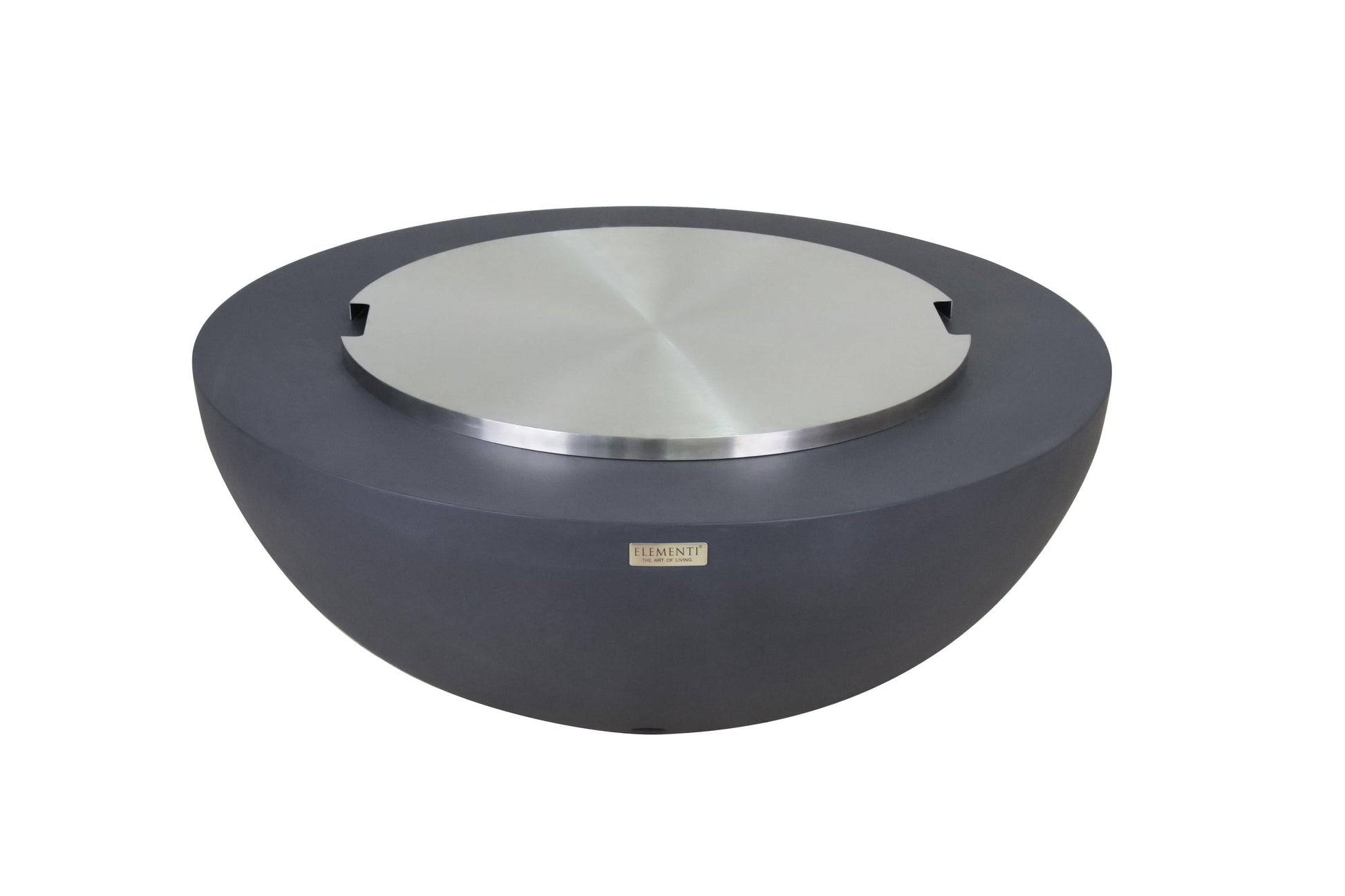 Elementi Lunar Bowl 42" Round Dark Gray Concrete Liquid Propane Fire Table