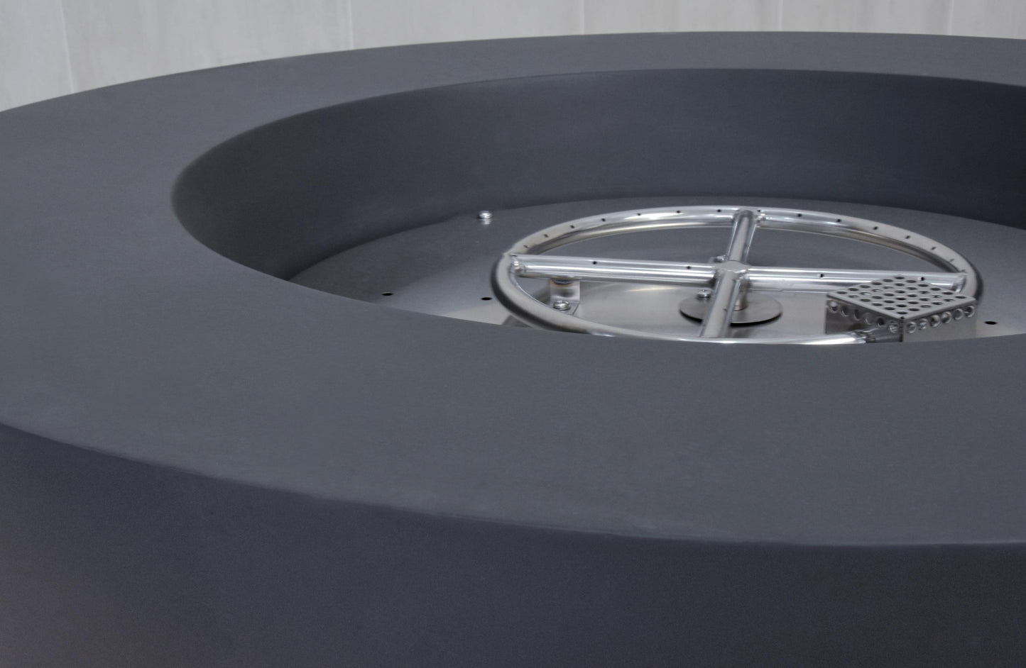 Elementi Lunar Bowl 42" Round Dark Gray Concrete Liquid Propane Fire Table