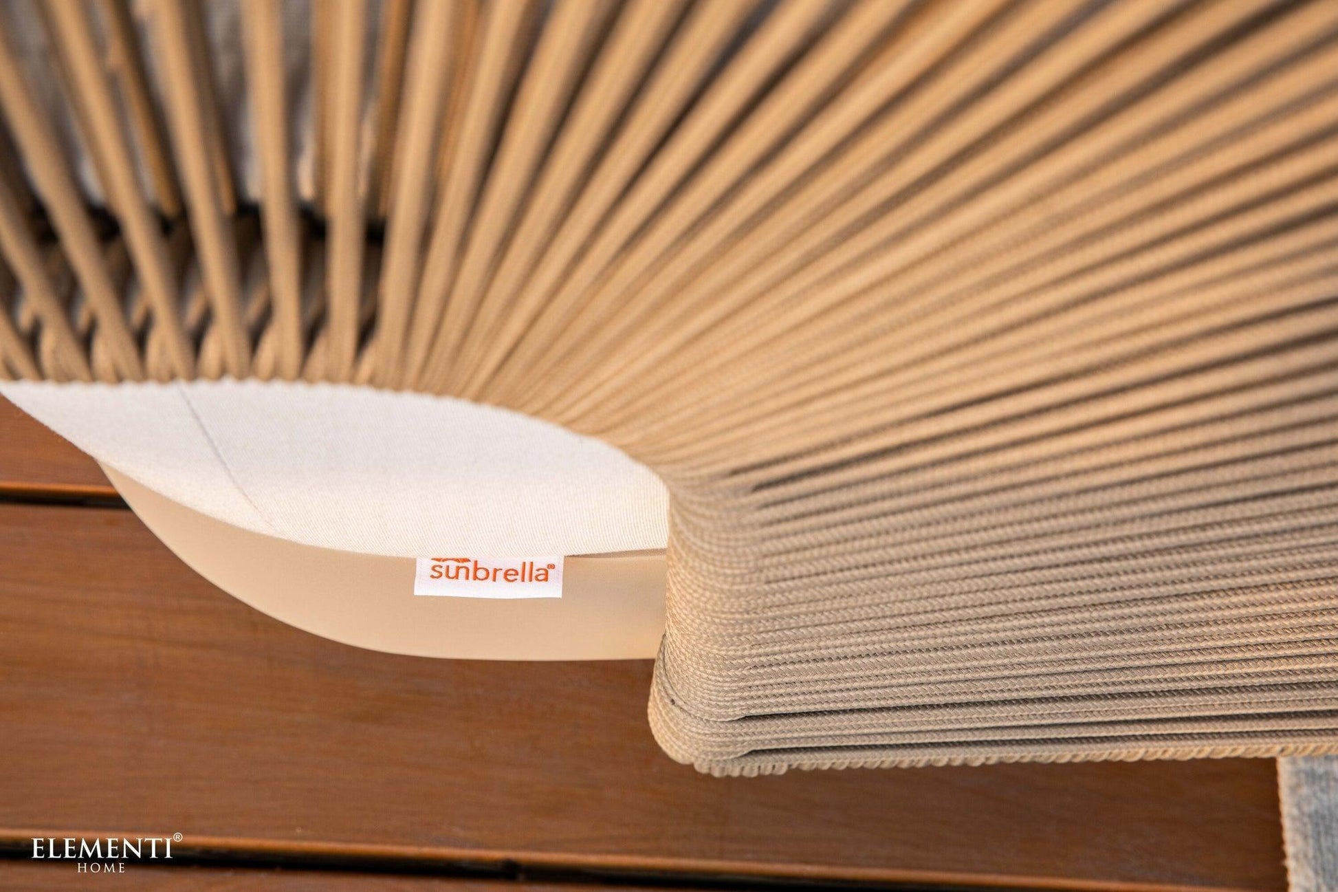 Elementi Malibu 30" Taupe Aluminum Outdoor Swivel Chair with Sunbrella Cushions