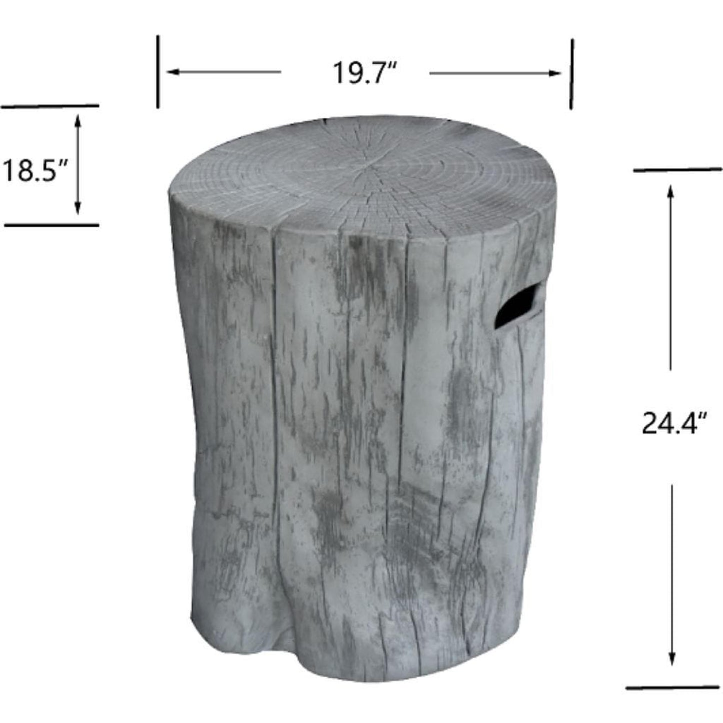 Elementi Manchester 20" Classic Gray Concrete Propane Tank Cover
