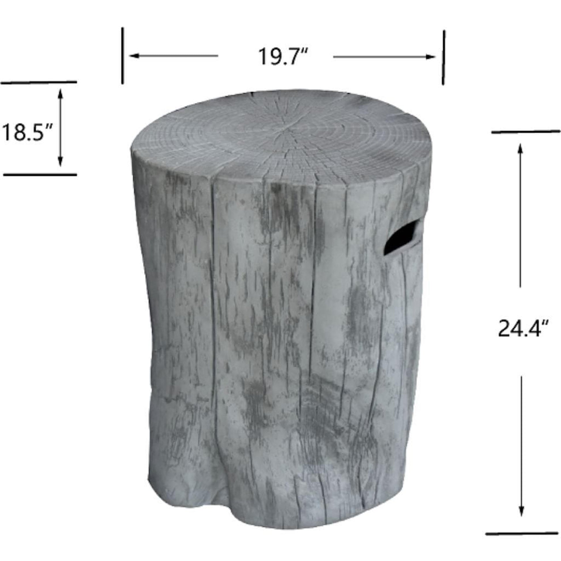 Elementi Manchester 20" Classic Gray Concrete Propane Tank Cover