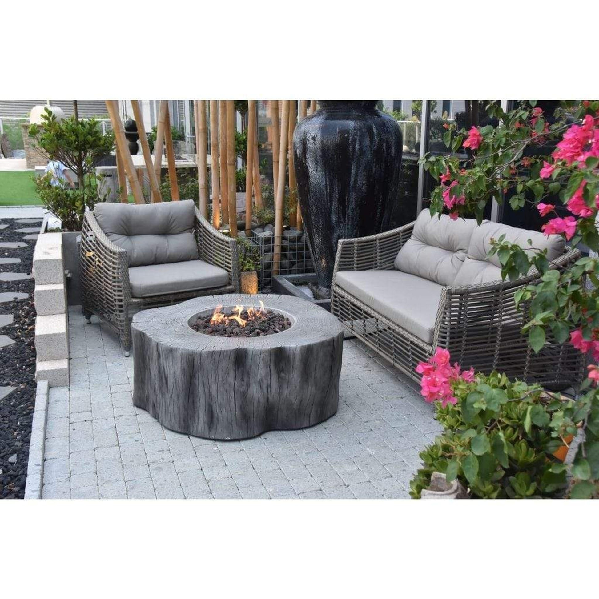 Elementi Manchester 39" Classic Gray Concrete Natural Gas Fire Table