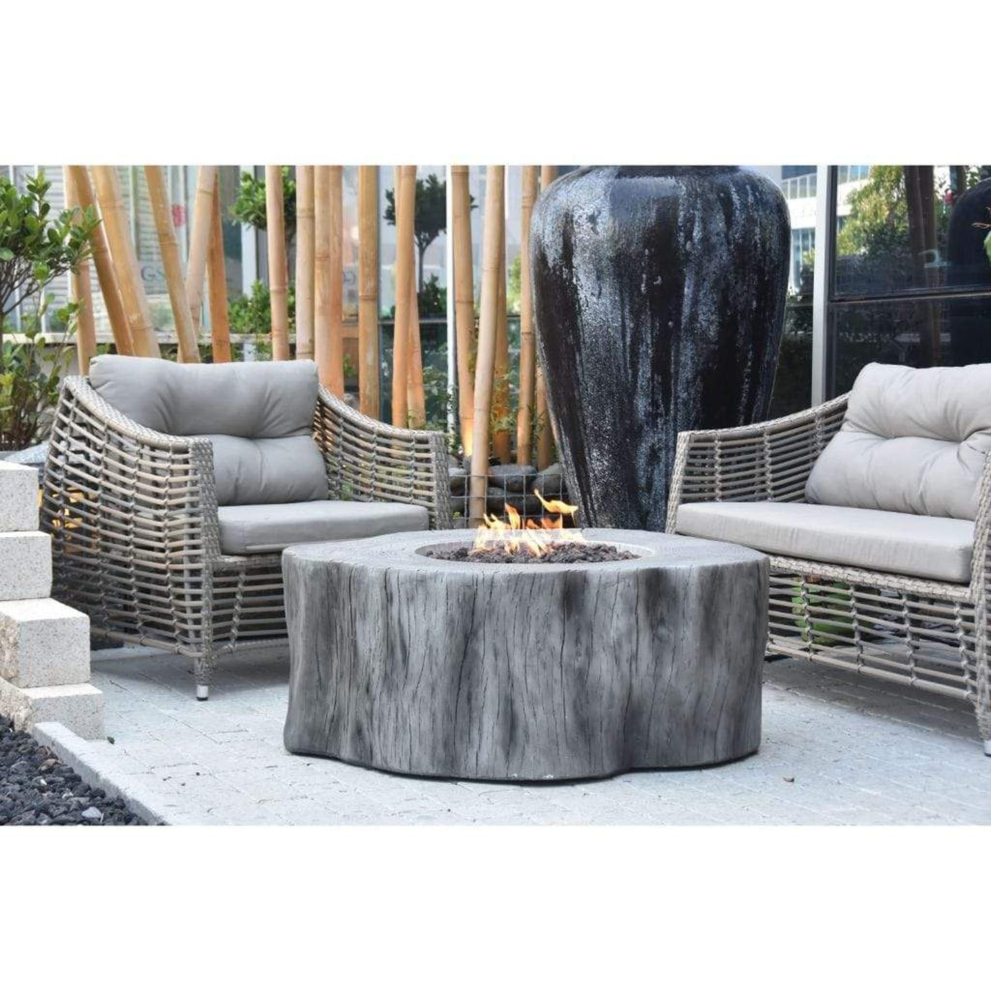 Elementi Manchester 39" Classic Gray Concrete Natural Gas Fire Table