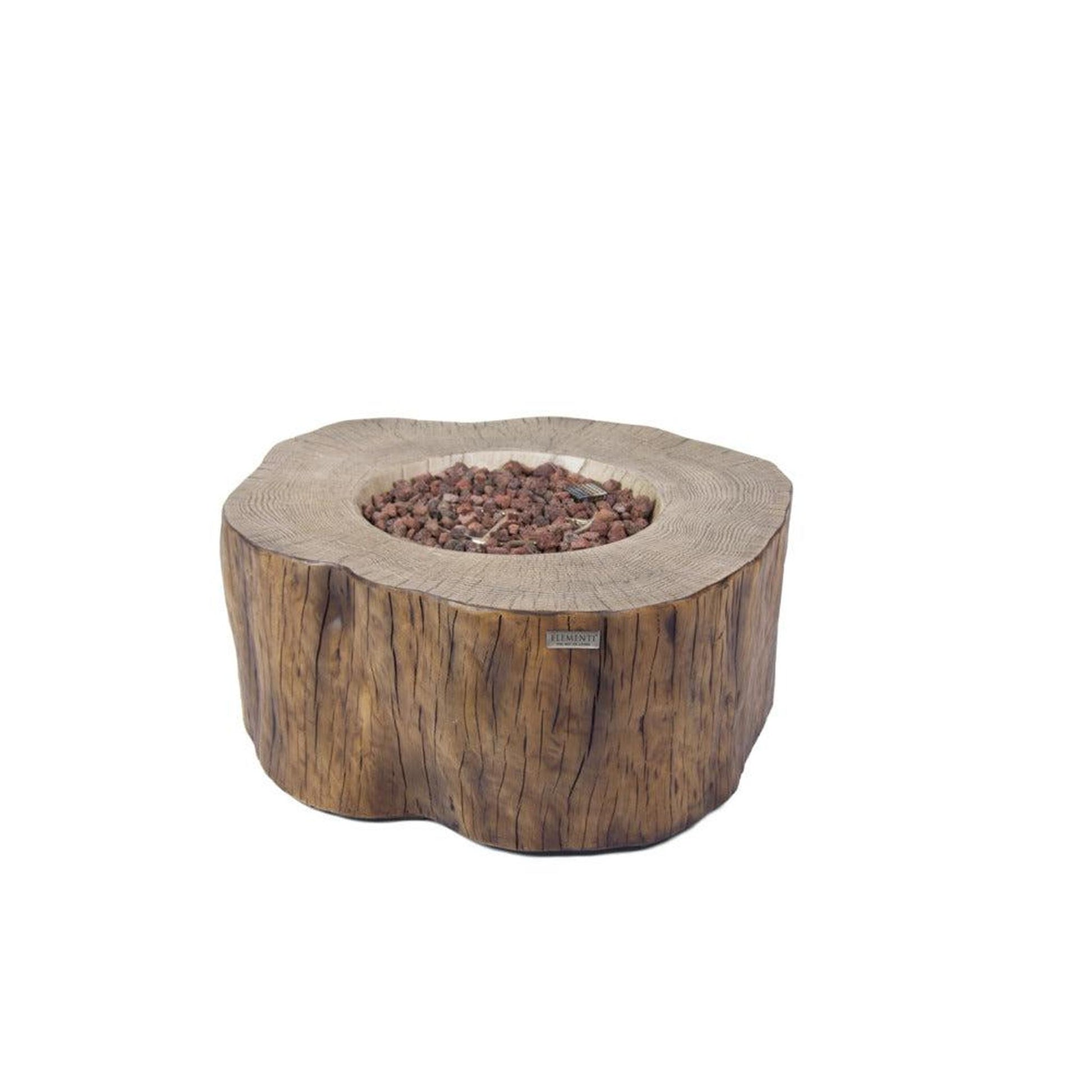 Elementi Manchester 39" Redwood Concrete Natural Gas Fire Table