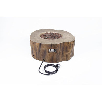 Elementi Manchester 39" Redwood Concrete Natural Gas Fire Table