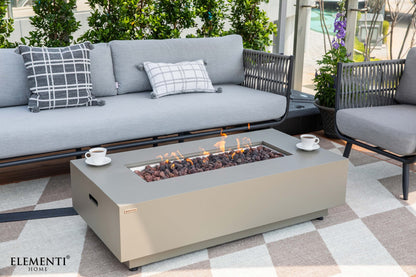Elementi Milano 89" Dark Grey Aluminum Outdoor 3 Seat Sofa with Sunbrella Cushions