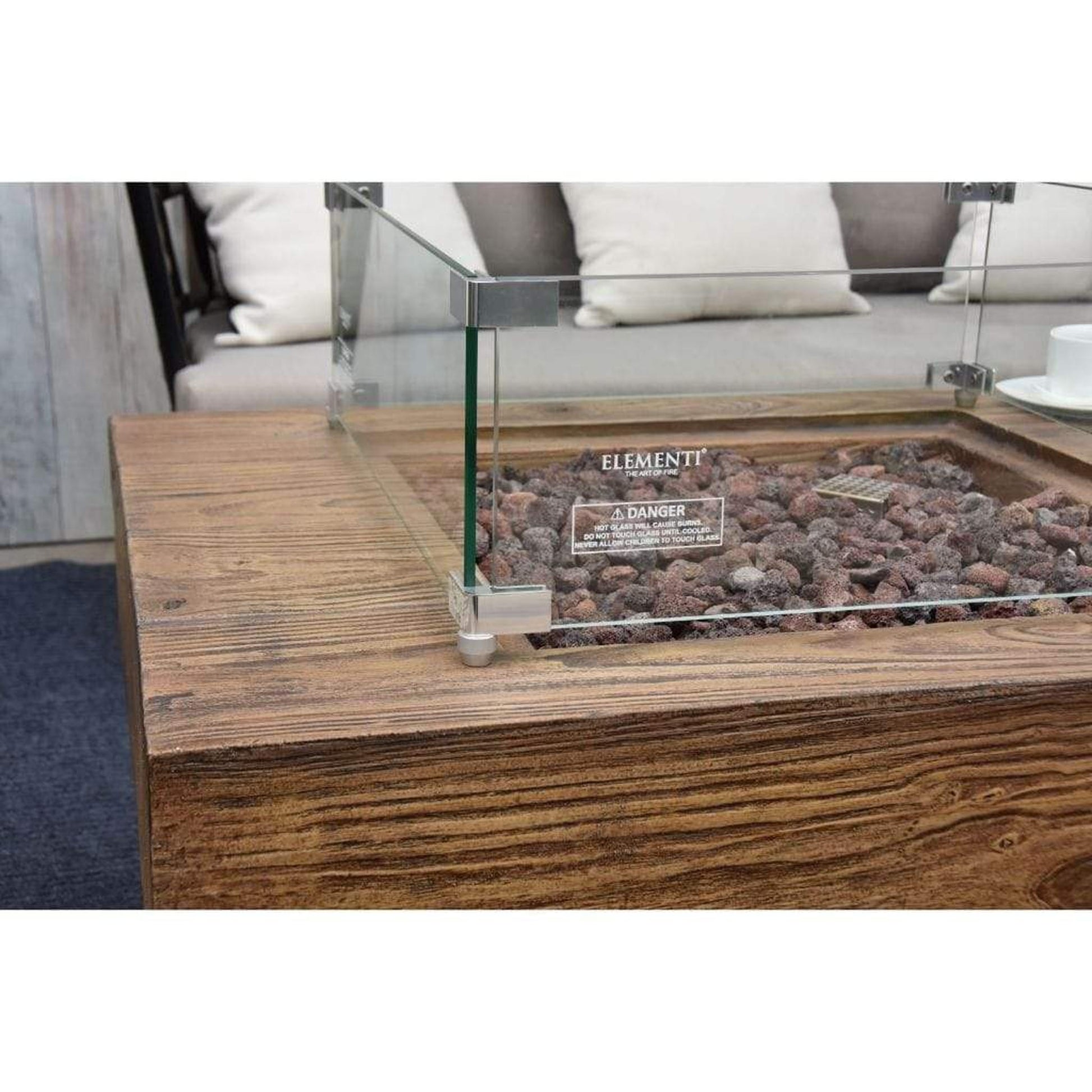 Elementi Naples 28" Concrete Gas Coffee Table