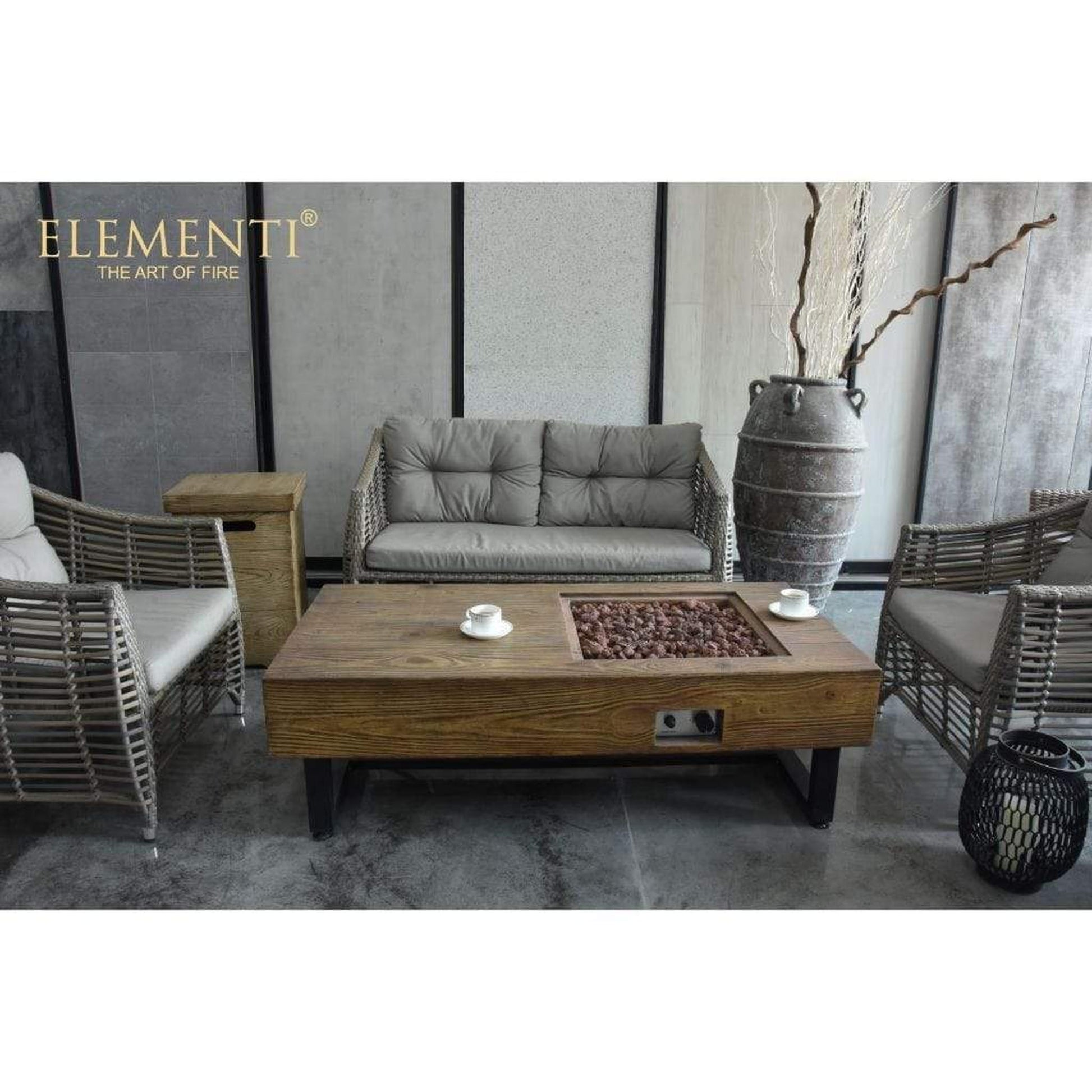 Elementi Naples 28" Concrete Gas Coffee Table