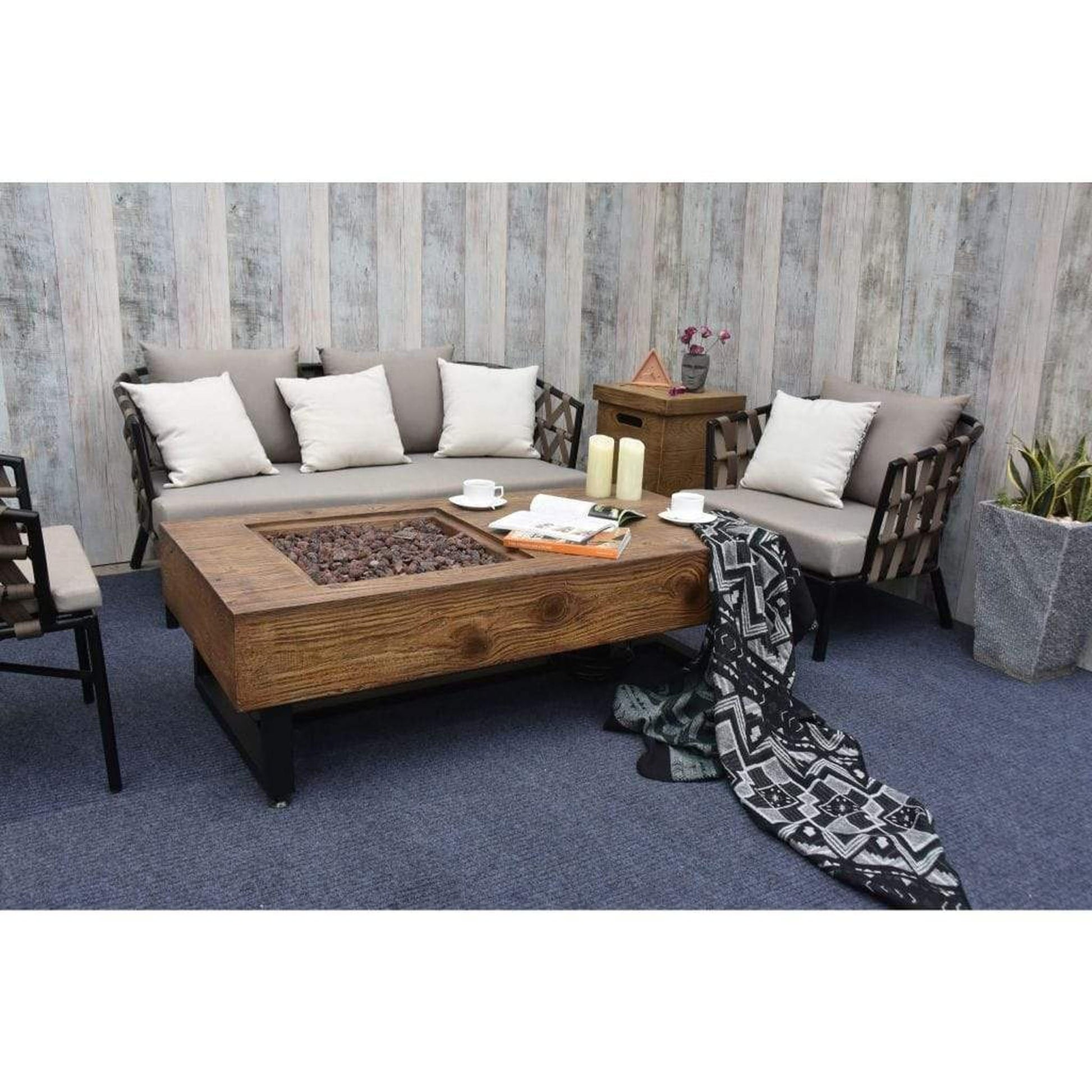 Elementi Naples 28" Concrete Gas Coffee Table