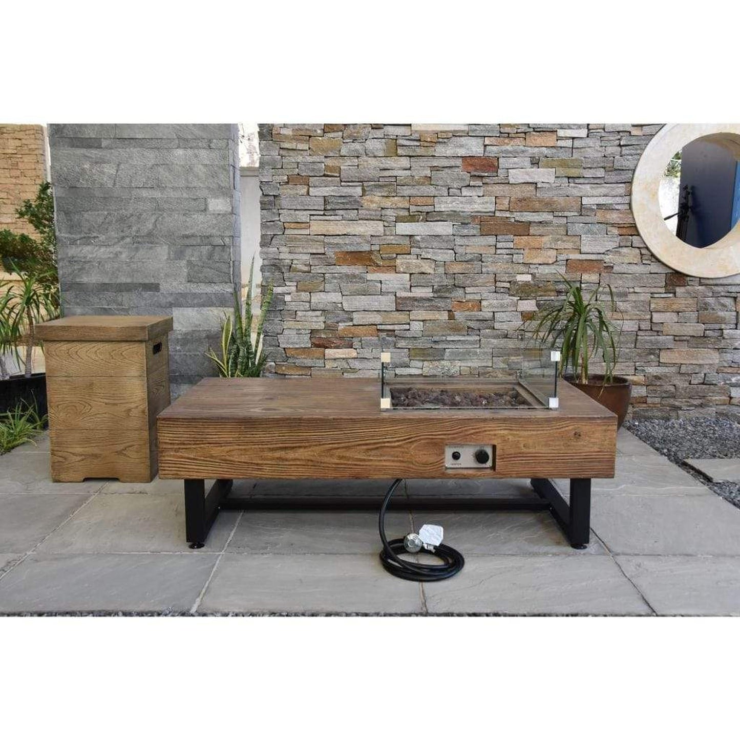 Elementi Naples 28" Concrete Gas Coffee Table