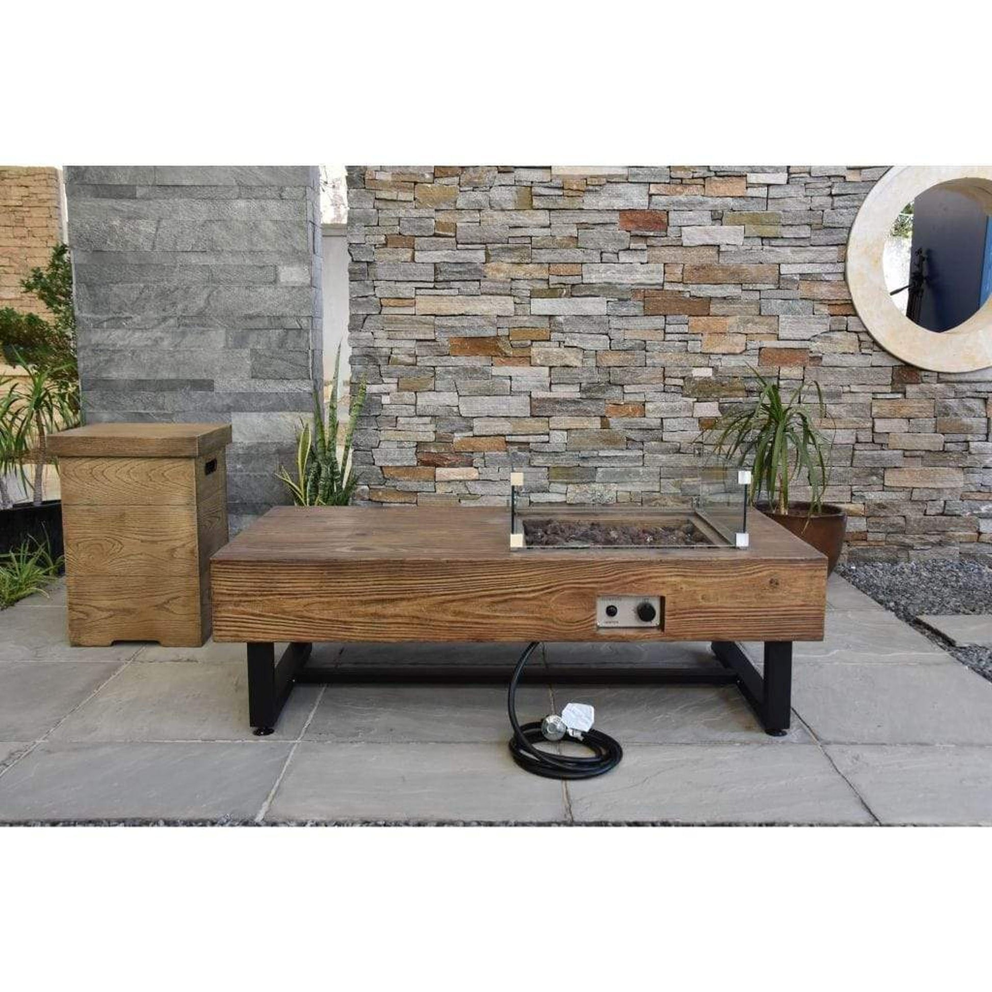 Elementi Naples 28" Concrete Gas Coffee Table