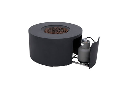 Elementi Pacaya 43" Round Dark Grey Propane Fire Table with Hidden Tank