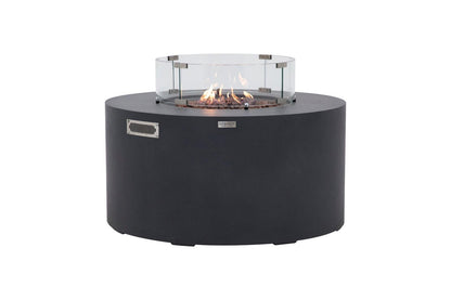 Elementi Pacaya 43" Round Dark Grey Propane Fire Table with Hidden Tank