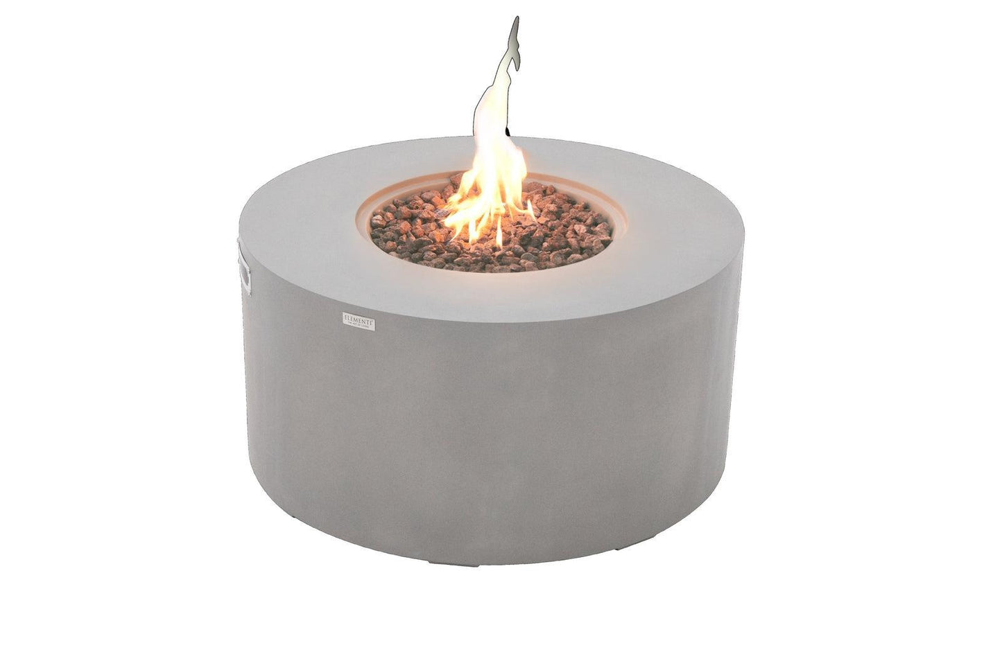 Elementi Pacaya 43" Round Light Grey Propane Fire Table with Hidden Tank