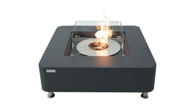 Elementi Perth 40" Square Cream White Concrete Ethanol Fire Table