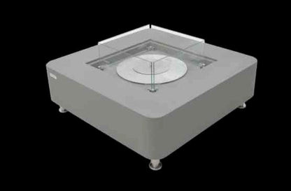 Elementi Perth 40" Square Cream White Concrete Ethanol Fire Table