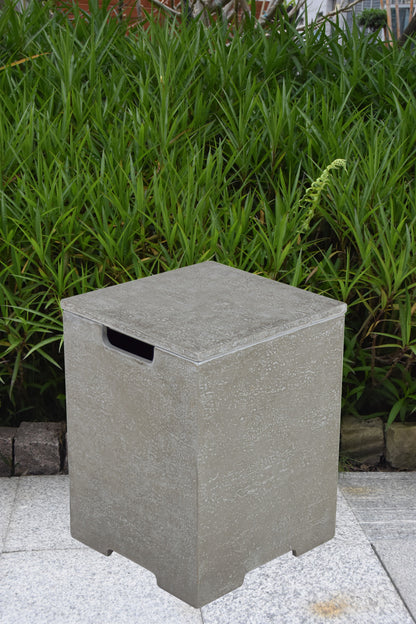 Elementi Plus 16" x 21" Square Light Grey Concrete Tank Cover (ONB405)