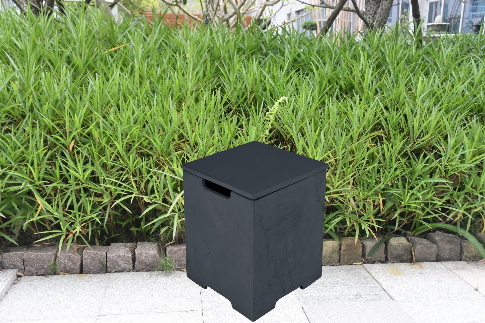Elementi Plus 16" x 21" Square Slate Black Concrete Tank Cover (ONB403)