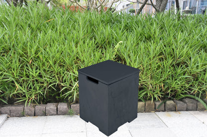 Elementi Plus 16" x 21" Square Slate Black Concrete Tank Cover (ONB403)