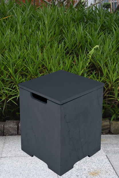 Elementi Plus 16" x 21" Square Slate Black Concrete Tank Cover (ONB403)