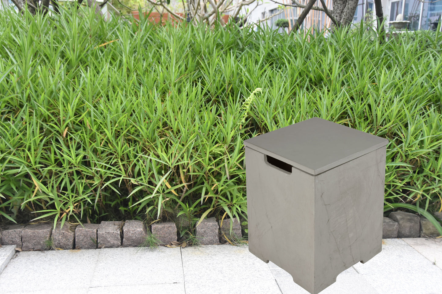 Elementi Plus 16" x 21" Square Space Grey Concrete Tank Cover (ONB403)