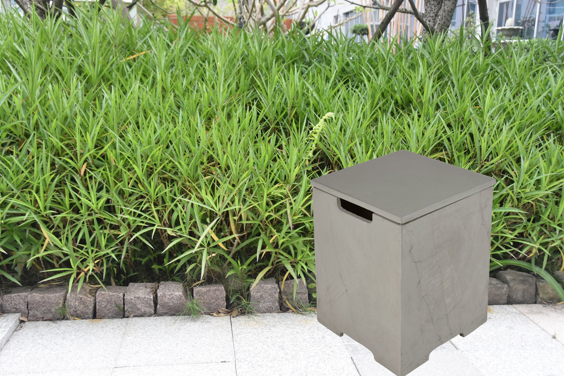 Elementi Plus 16" x 21" Square Space Grey Concrete Tank Cover (ONB403)