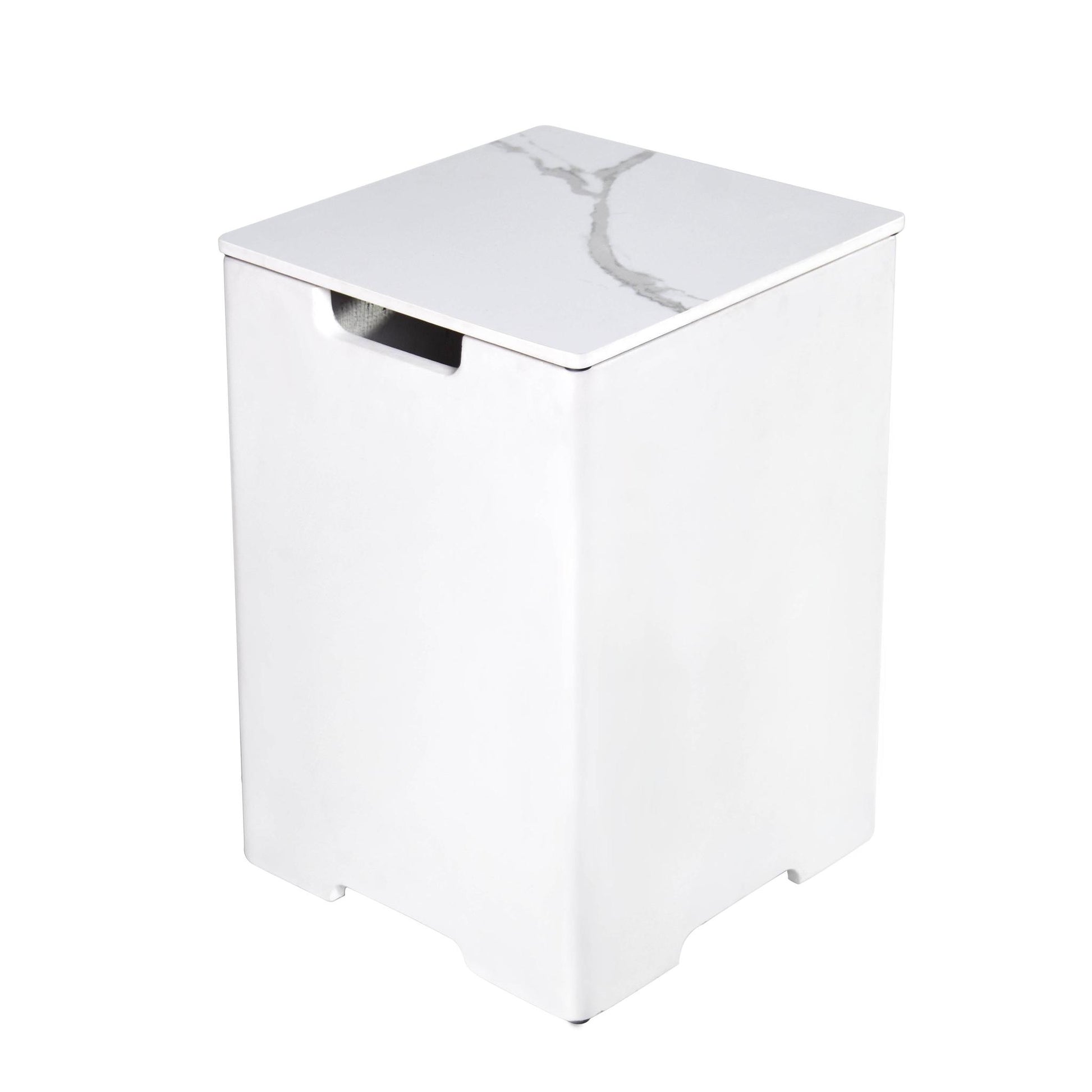 Elementi Plus 16" x 25" Square Bianco White Concrete Tank Cover (ONB02-102BW)