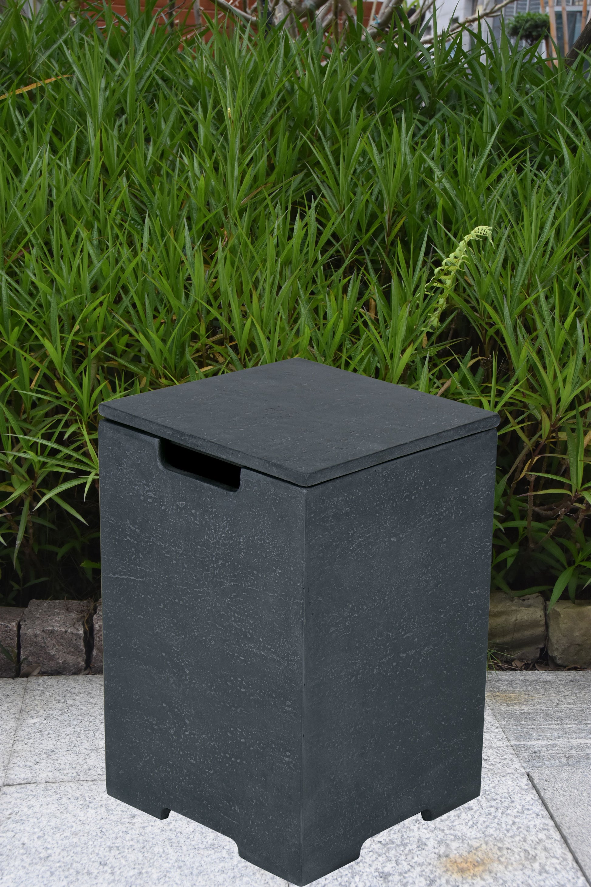 Elementi Plus 16" x 25" Square Dark Grey Concrete Tank Cover (ONB406)