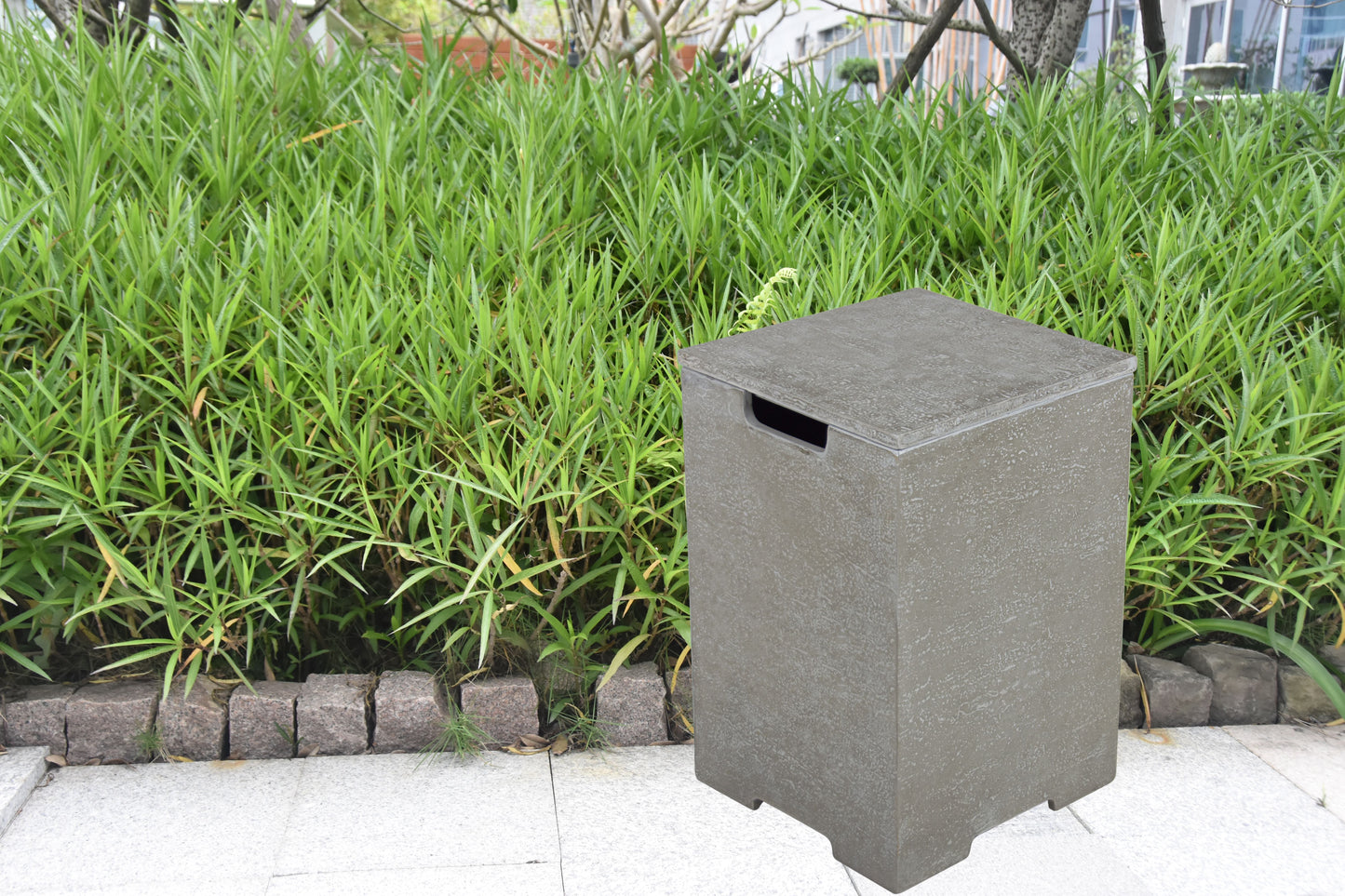 Elementi Plus 16" x 25" Square Light Grey Concrete Tank Cover (ONB406)