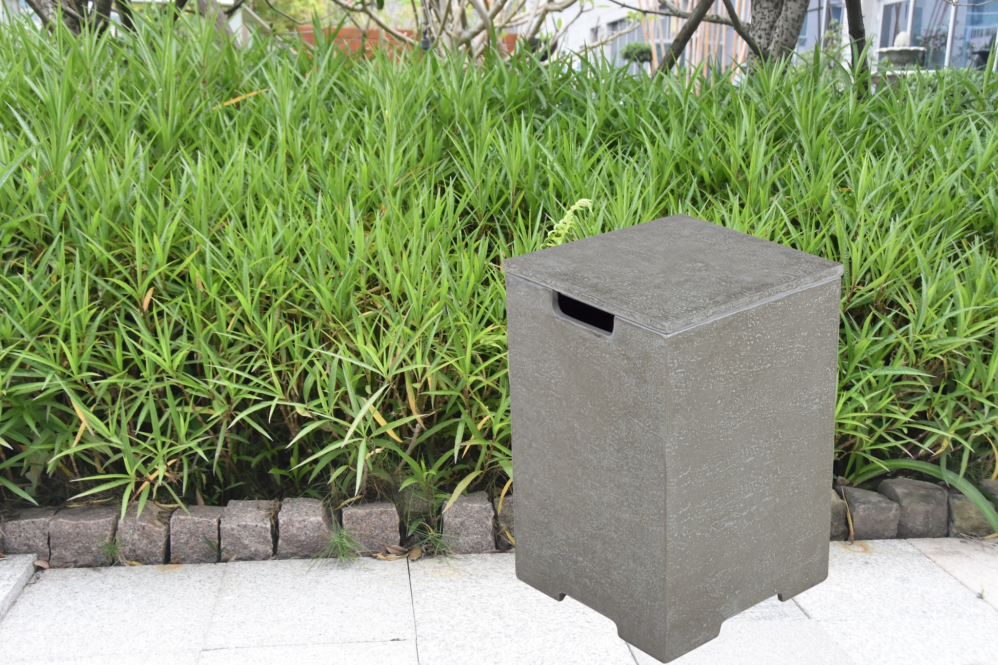Elementi Plus 16" x 25" Square Light Grey Concrete Tank Cover (ONB406)