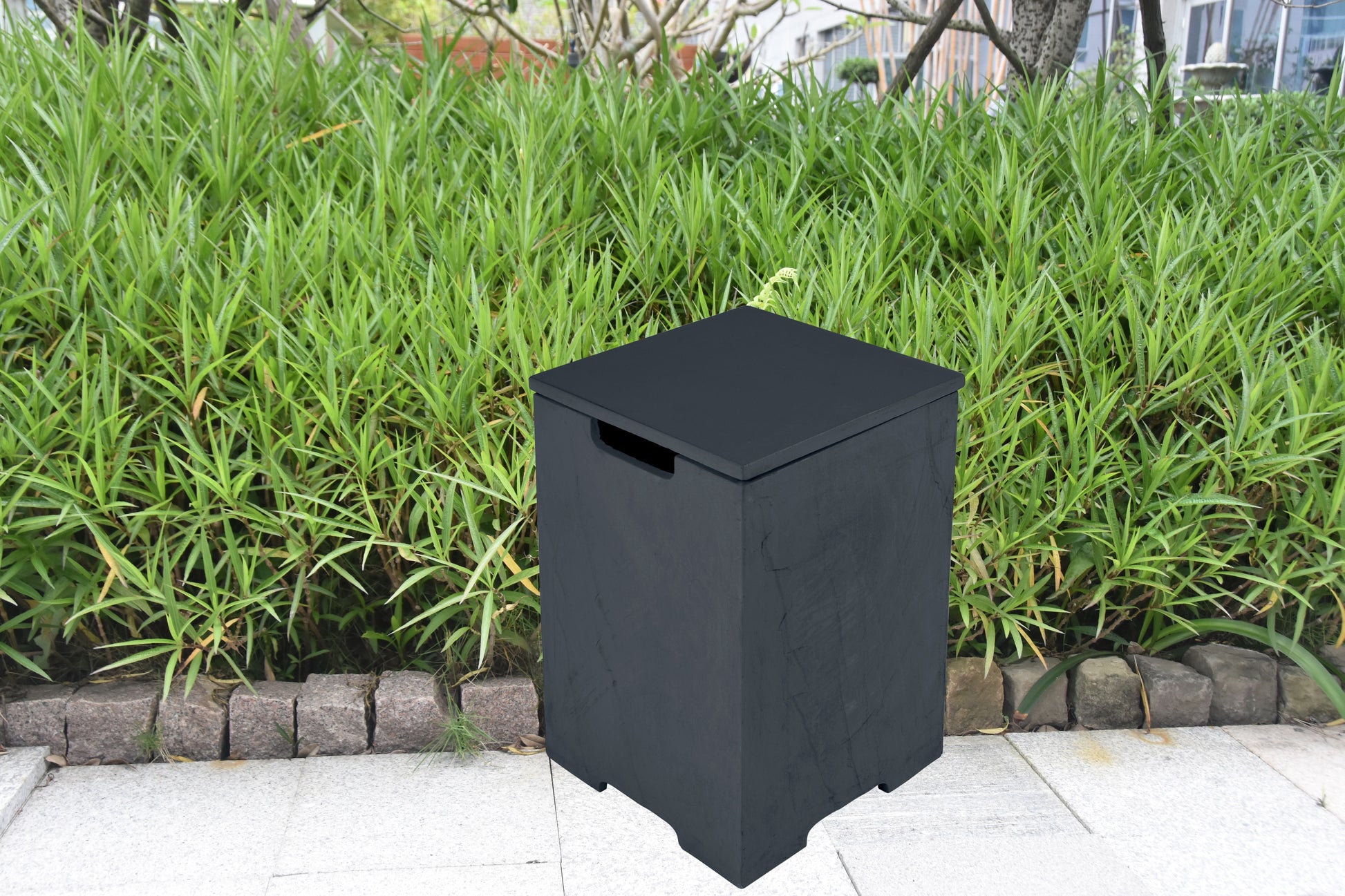 Elementi Plus 16" x 25" Square Slate Black Concrete Tank Cover (ONB404)