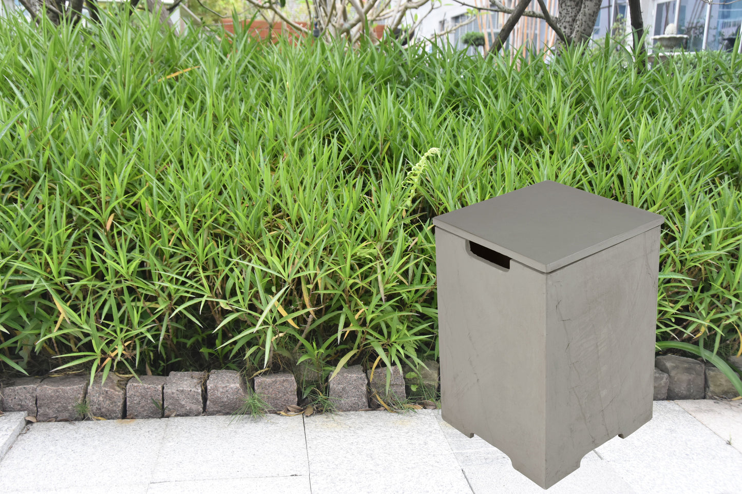 Elementi Plus 16" x 25" Square Space Grey Concrete Tank Cover (ONB404)