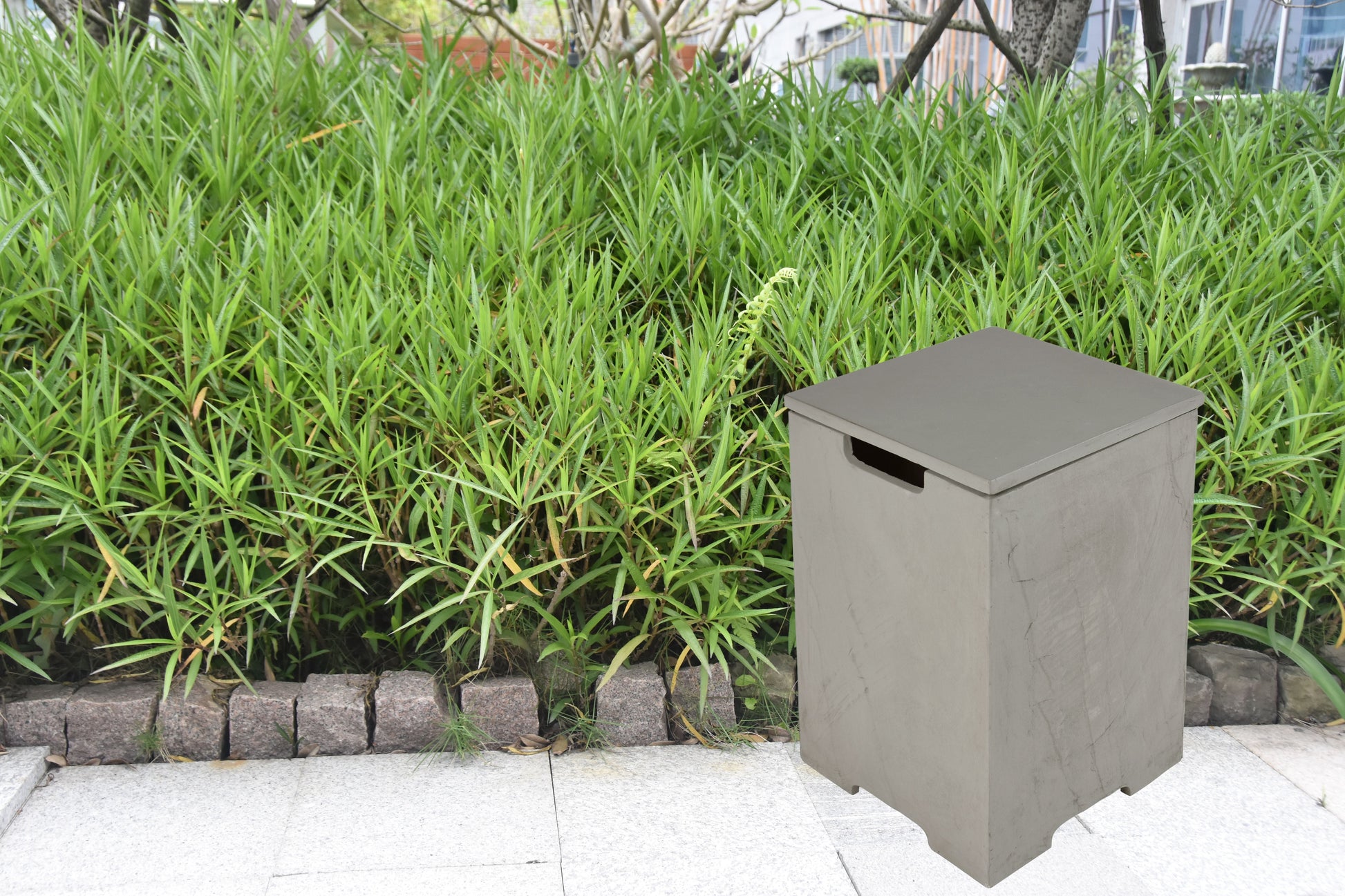 Elementi Plus 16" x 25" Square Space Grey Concrete Tank Cover (ONB404)