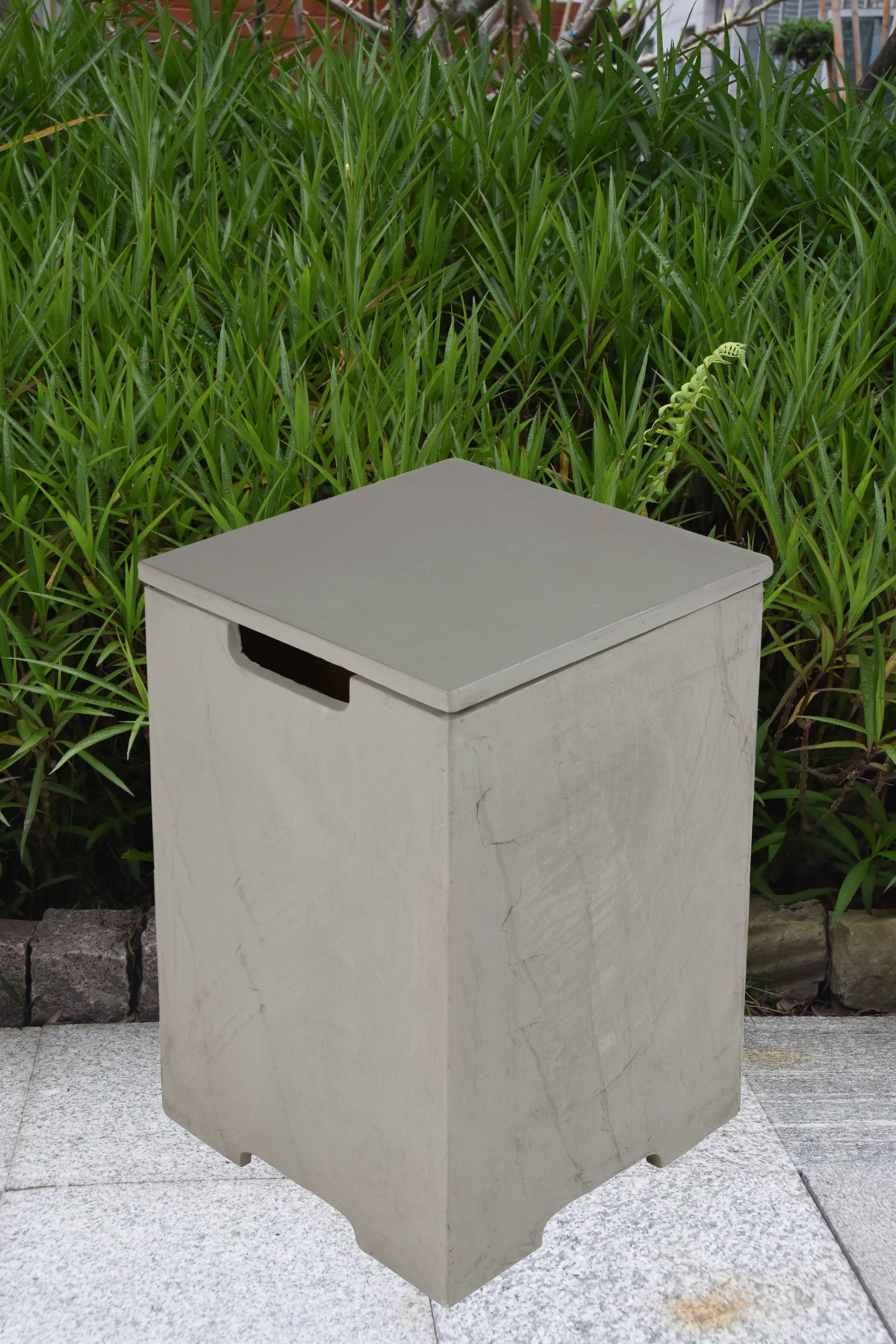 Elementi Plus 16" x 25" Square Space Grey Concrete Tank Cover (ONB404)