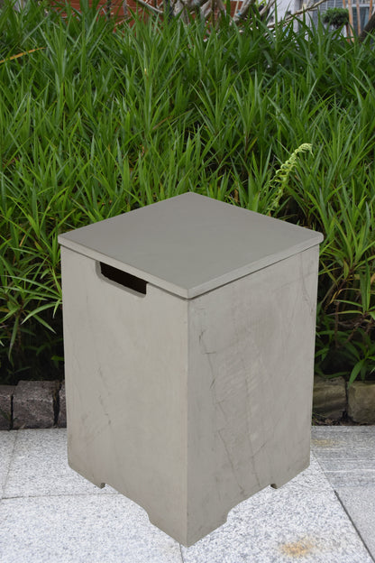 Elementi Plus 16" x 25" Square Space Grey Concrete Tank Cover (ONB404)
