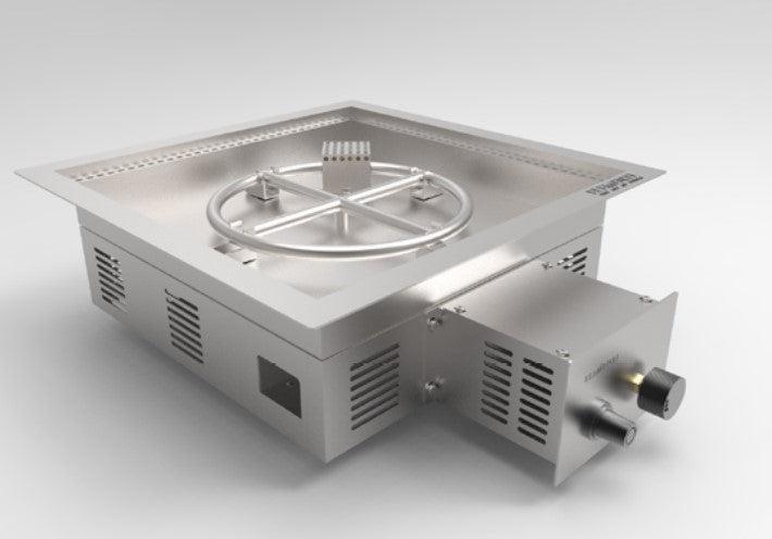 Elementi Plus 24" x 20" x 7" Stainless Steel Liquid Propane Built-in Burner Kit