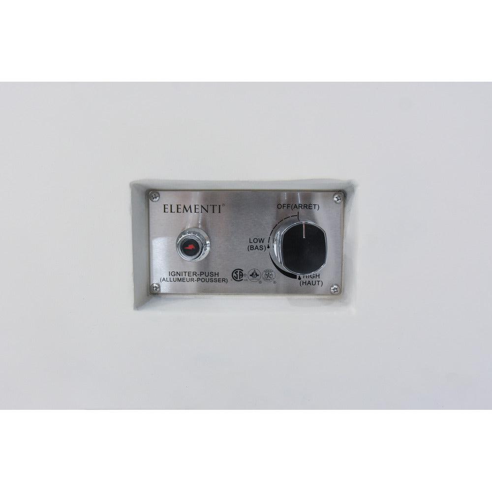 Elementi Plus Annecy 42" Bianco White Marble Porcelain Natural Gas Fire Table