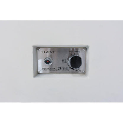 Elementi Plus Annecy 42" Bianco White Marble Porcelain Natural Gas Fire Table