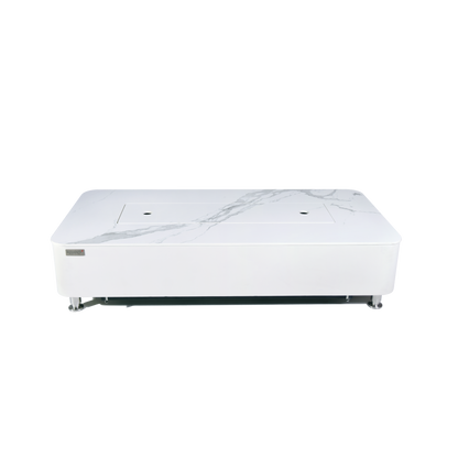 Elementi Plus Athens 30" Bianco White Concrete Natural Gas Marble Porcelain Fire Table