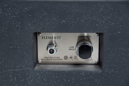 Elementi Plus Cannes 32" Rectangle Dark Grey Concrete Liquid Propane Fire Table