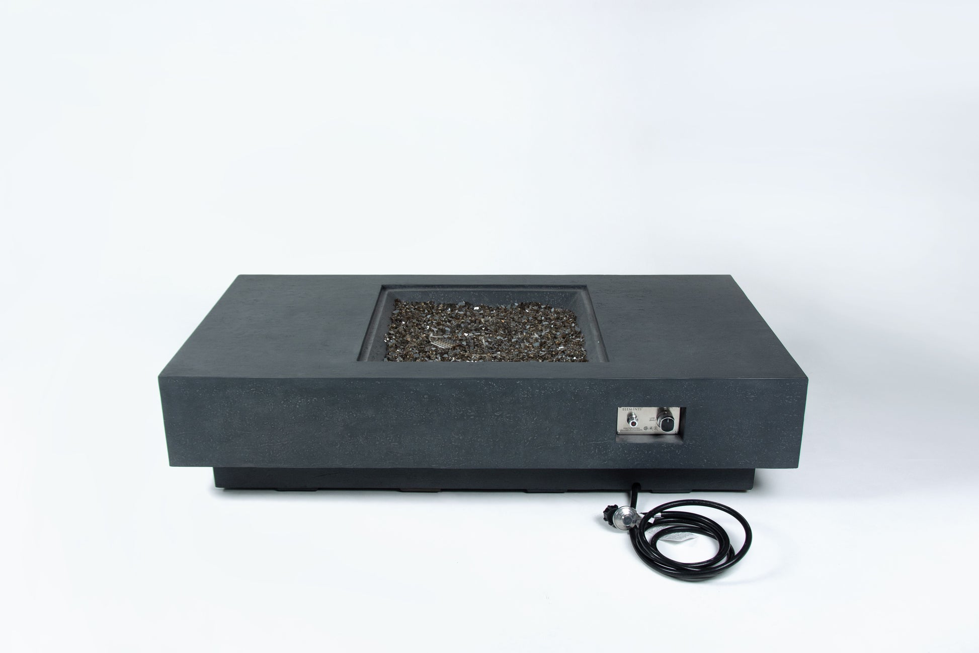 Elementi Plus Cannes 32" Rectangle Dark Grey Concrete Natural Gas Fire Table