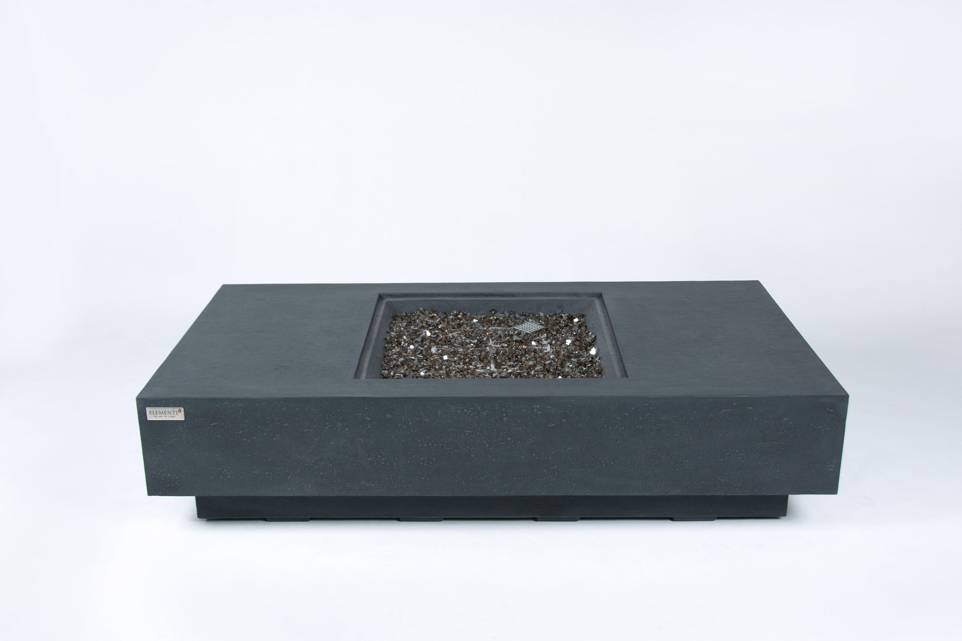 Elementi Plus Cannes 32" Rectangle Dark Grey Concrete Natural Gas Fire Table