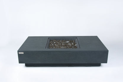 Elementi Plus Cannes 32" Rectangle Dark Grey Concrete Natural Gas Fire Table