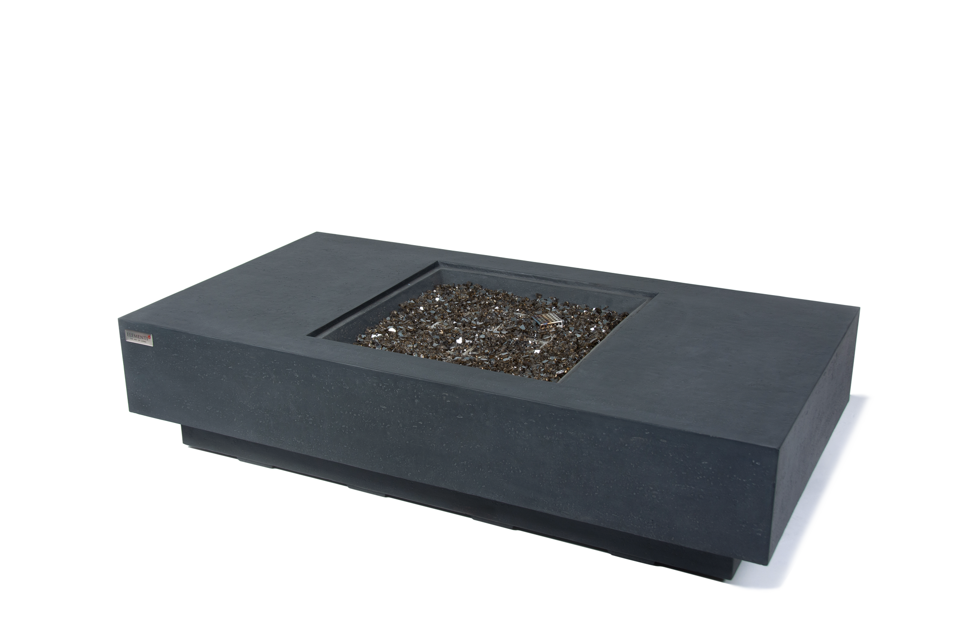 Elementi Plus Cannes 32" Rectangle Dark Grey Concrete Natural Gas Fire Table