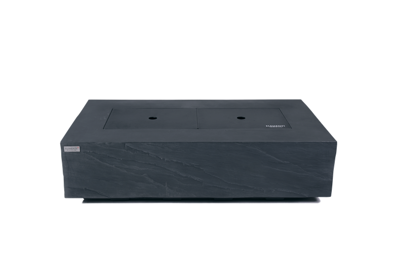 Elementi Plus Cape Town 32" Rectangle Slate Black Concrete Sandstone Liquid Propane Fire Table