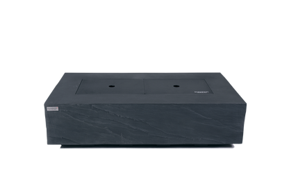 Elementi Plus Cape Town 32" Rectangle Slate Black Concrete Sandstone Liquid Propane Fire Table
