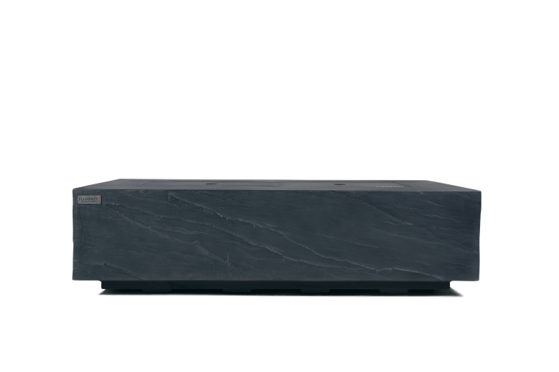 Elementi Plus Cape Town 32" Rectangle Slate Black Concrete Sandstone Natural Gas Fire Table