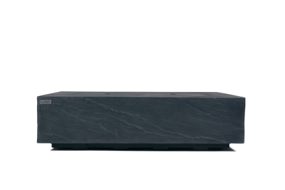 Elementi Plus Cape Town 32" Rectangle Slate Black Concrete Sandstone Natural Gas Fire Table